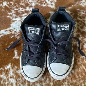 Converse black All ⭐️ start leather sneakers
